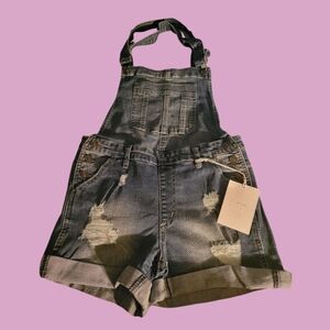 Kancan womens xsmall short jean bibs overalls